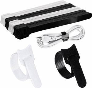 Sangles auto-adhésives polyvalentes pour câbles, ajustables sur mesure, écologiques, avec boucles auto-agrippantes - Product Image 1