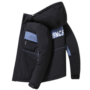 Manteau court d'hiver élégant pour homme, en duvet de canard blanc, avec des détails épaissis et fermeture éclair, pour garçons - Product Image 1