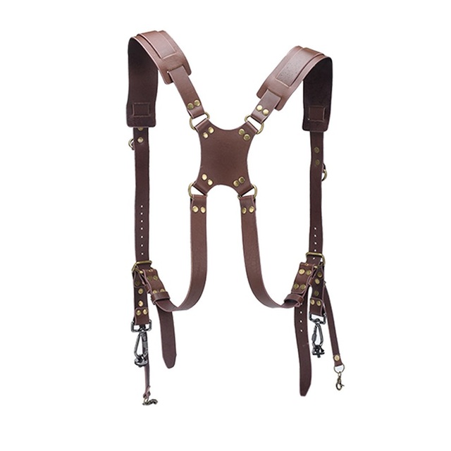Leather Camera Shoulder Strap DSLR Adjustable Double Shoulder Leather Harness Photography for Nikon Canon Camera Accessories