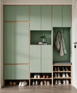 Optimal Screen Partition Top Cabinet Large/Small Wooden Entrance Hall Cabinet with Modern Design <b>Shoe</b> <b>Storage</b> <b>for</b> Home/Apartment - Product Image 1