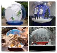 Globe de neige gonflable géant transparent de 5 m, publicité par ballon gonflable, décoration de Noël, boule de neige gonflable personnalisée