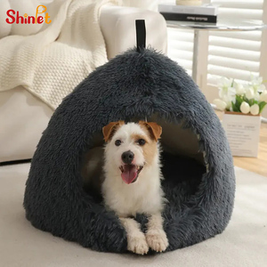 Toptan Sıcak Peluş Kedi Yuvası Yatak Taşınabilir Yıkanabilir Tasarım Çevre Dostu Evcil Hayvan Saklanma Yeri Küçük Evcil Hayvanlar için Asılı Oyuncak Toplarla - Product Image 2