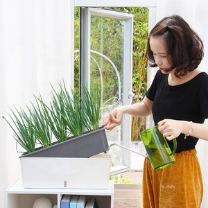 Pots de plantes en plastique à vente chaude 2022, pour l'intérieur et l'extérieur, avec système d'arrosage automatique et indicateur de niveau d'eau - Product Image 4