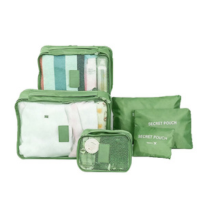 Secret Pouch Travel Organizer Set Pink Rectangle Polyester Clothing Storage Bag for Luggage Shoes Underwear Travel Items - Product Image 4
