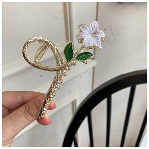 PL son kadınlar saç aksesuarları pençe klip özel Trendy Metal saç pençe çiçek büyük saç pençe klipsleri - Product Image 6