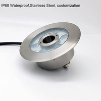 Luz LED RGBW para Fuente Subacuática, Controlada por DMX, de Acero Inoxidable 304, IP68, para Parques Acuáticos Interactivos Municipales