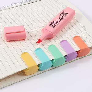 Ensemble de marqueurs à pointe biseautée Foska, 6 couleurs <span class=keywords><strong>pastel</strong></span> assorties, séchage rapide, non toxique, surligneur pour fournitures de bureau et scolaires - Product Image 5