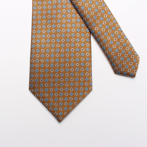 2023 nueva serie marrón tipo flor a rayas <span class=keywords><strong>corbata</strong></span> personalizada hombres Retro negocios moda poliéster seda mano cuello corbatas - Product Image 6