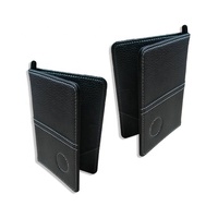 Portacarte da Golf in pelle nera con pennarello magnetico personalizzato per pallina da Golf