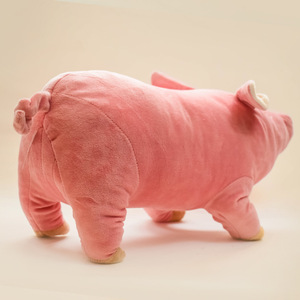 Juguete de Peluche de Cerdo Durmiente Rosa de 35cm/45cm, Juguete Interactivo con Sonido para Mascotas, Diseño Realista - Product Image 2
