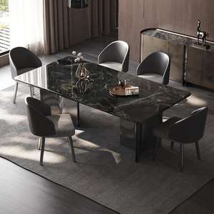 Ensemble <span class=keywords><strong>de</strong></span> <span class=keywords><strong>chaises</strong></span> <span class=keywords><strong>de</strong></span> table à manger en pierre <span class=keywords><strong>de</strong></span> micro cristal moderne et simple <span class=keywords><strong>de</strong></span> style italien table <span class=keywords><strong>de</strong></span> luxe en pierre super cristal naturelle légère - Product Image 6