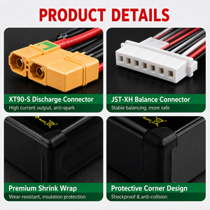 Batterie Lipo XT90 compatible 20Ah 44.4V 3C haute capacité longue autonomie pour drone agricole de cartographie et de pulvérisation - Product Image 4