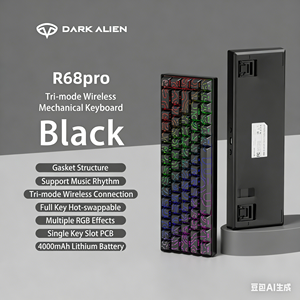 Tastiera Meccanica Gaming Wireless Hot-Swappable a 68 Tasti con Keycaps PBT Stampati e RGB, Personalizzabile OEM, Tri-Modalità - Offerta Speciale - Product Image 2