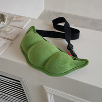 Sac bandoulière personnalisé en forme de pois, sac banane en fourrure, sac de taille en peluche, sac Ita