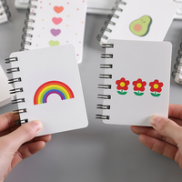 Carnet personnalisé imprimé avec pages vierges, livre d'autocollants, carnet à spirale, couverture rigide avec sangle, livre d'autocollants