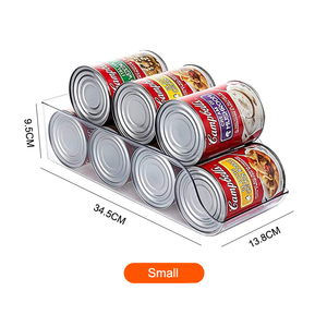 Transparent Refrigerator Soda Can Organizer Food Storage Bins Fridge Pantry Bins Beverage Drinks Container