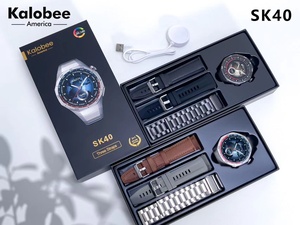 Montre connectée intelligente de haute qualité SK40 2026, étanche, pour hommes, 315 mAh, pour le sport, avec 3 bracelets, affichage <span class=keywords><strong>Android</strong></span> - Product Image 1