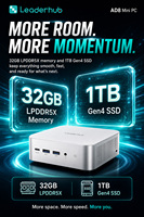 Mini PC AMD Ryzen 7, Computadora de Escritorio para Trabajo de Oficina con IA, Windows 11, Almacenamiento SSD, Tarjeta Gráfica Dedicada, Doble 2.5G DDR5, Compatible con WiFi 6