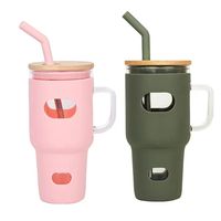Gobelets en verre personnalisés transparents pour thé au lait, écologiques et résistants à la chaleur, directement de l'usine