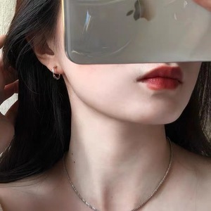 S925 Sterling <b>Silver</b> Hoop Earrings Geometric Design Everyday Wear 925 <b>Silver</b> Ear <b>Studs</b> For Women Fashion Jewelry - Product Image 4