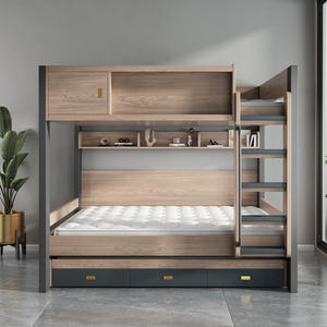 <span class=keywords><strong>Cama</strong></span> Literas <span class=keywords><strong>de</strong></span> Madera que Ahorra Espacio - Cajón Integrado - Escaleras Integradas - Diseño Práctico - Product Image 1