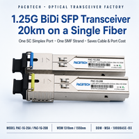 Transceiver SFP 1.25G BIDI à fibre unique 1310nm/1550nm 20km SC DDM SMF, module transceiver optique SFP