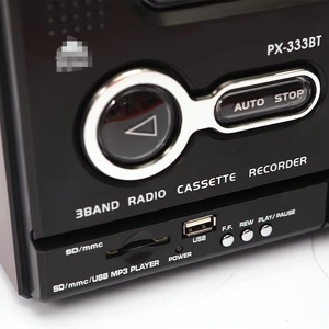 เครื่องบันทึกเสียงแบบพกพาสไตล์เรโทร วิทยุ AM FM SW บลูทูธ USB SD การ์ด ลำโพงเสียงดัง สำหรับใช้ในบ้าน นอกบ้าน และการเดินทาง บูมบ็อกซ์สเตอริโอ - Product Image 4