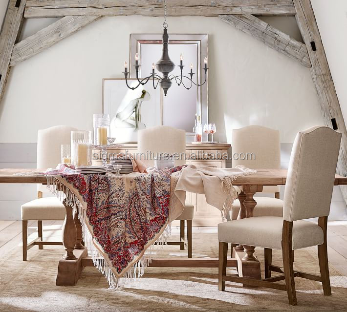 home furniture kitchen dining set rectangular oak Wood Dining Table and Dining Chair