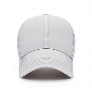 Gorra de Béisbol de Poliéster de Secado Rápido de Calidad, Perforada con Láser, Logotipo Personalizado, Parte Superior Suave, Transpirable, Deportiva, Ultrafina, con Visera Tipo Pico de Pato - Product Image 2