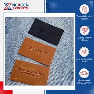 Wholesale Self-Adhesive Customizable Eco-Friendly Thermal Rectangle PU Leather <b>Tags</b> for <b>Bags</b> Garments Clothing Shoes High - Product Image 6