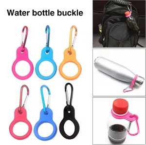 Boucle de transport portable en silicone pour bouteille d'eau, support de bouteille avec mousqueton en D pour le camping - Product Image 6