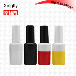 New Product 10ml Empty Plastic Glue Bottle Plastic Glue Cap With Glue Brush For Dipping Powder