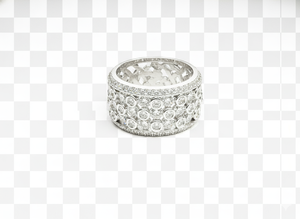 925 <b>Silver</b> Diamond <b>Ring</b> Vintage Filigree Band Luxury Designer <b>Ring</b> Micro Pave Wedding Jewelry <b>Statement</b> Anniversary <b>Ring</b> - Product Image 5
