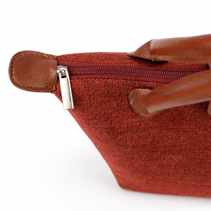 Corporate Gift Bag OEM ODM 38x25x13cm Custom Logo Premium Jute <b>Handbag</b> with Two PU Leather Handles Print <b>Large</b> - Product Image 3