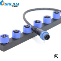 Connecteur étanche IP68 DREAM M15 Type F, faisceau de câbles répartiteur 1 à 3 voies pour éclairage solaire de jardin et d'aménagement paysager