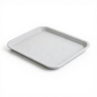 Plateau de service rectangulaire en plastique épaissi pour restauration rapide, cantine, hôtel, plateau commercial multicolores