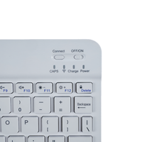Nouveau clavier tablette sans fil compact rechargeable Tasso Slim Mini en plastique avec touches multimédia et interface Type-C pour