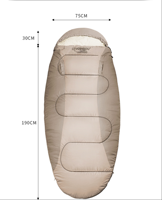 Sac de couchage pour adulte, une personne, lavable en machine, isolation synthétique, accès par les bras, 3 saisons, automne/hiver, camping