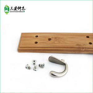 Ganchos para abrigos de bambú, percheros de pared para el hogar, perchas para ropa, ganchos para abrigos para puertas y entradas, percheros de pared de bambú - Product Image 3