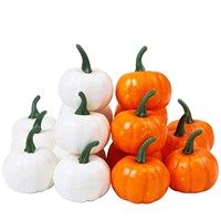 Mini citrouilles artificielles en mousse pour la récolte d'automne, Thanksgiving, Noël, Pâques, Halloween, la remise des diplômes – Écologiques et de haute qualité