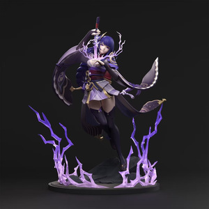 Funina figura juego ornamento hermosa chica sosteniendo paraguas bidimensional agua Dios pecador baile modelo juguete Anime soplador de aire - Product Image 3