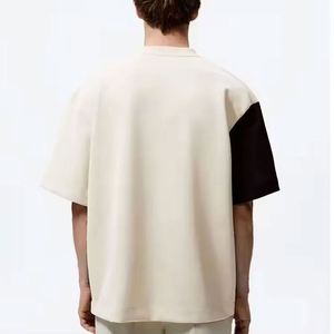 T-shirts personnalisés en gros à manches courtes pour hommes, 100 % coton, respirants, en tissu éponge épais, design uni vierge, haute qualité - Product Image 2