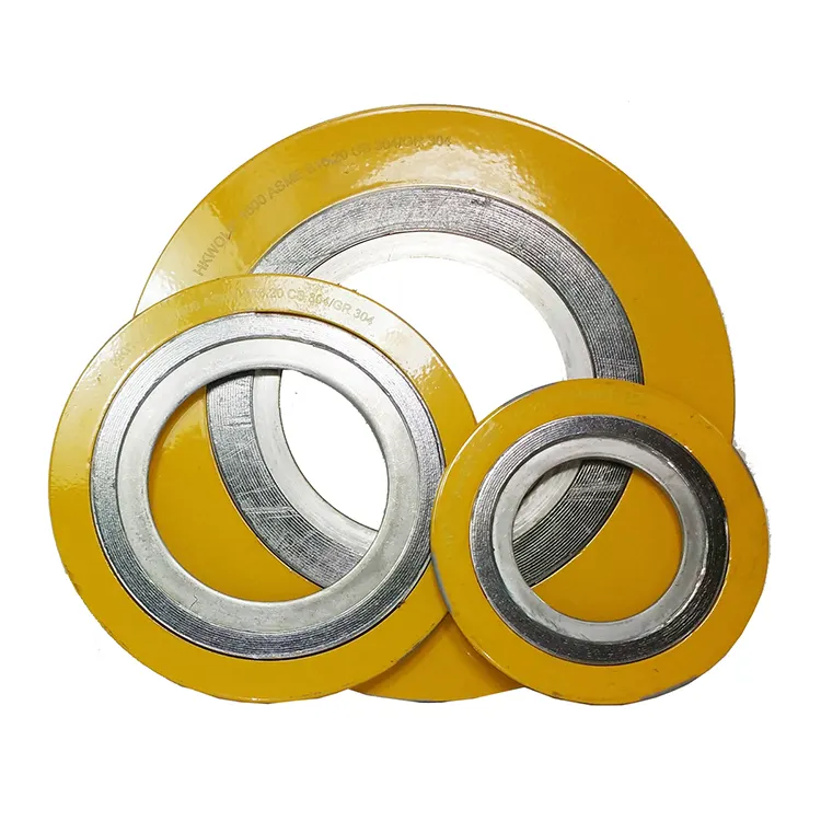 Spiral Wound Gasket 304 Stainless Steel Inner And Outer Ring Metal Wrap Gasket Seal