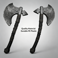 Kapak Viking Plastik Aman untuk Grosir, Pedang Tunggal Barbarian, Prop Cosplay untuk Pesta Halloween, LARP, Permainan Peran, Senjata Kostum