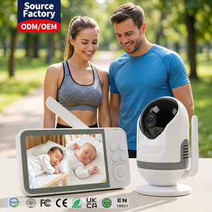 กล้องวงจรปิดอัจฉริยะ Tuya Smart WiFi สำหรับเด็ก หน้าจอ IPS 5 นิ้ว พร้อมระบบตรวจจับการเคลื่อนไหวและการร้องไห้ด้วย AI แบตเตอรี่ 5000mAh กล้อง PTZ ป้องกันความเป็นส่วนตัว - Product Image 1