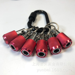 Haste de extensión con manguito moleteado para mosquetón, vástago hexagonal de 1/4 pulgada, llave de cambio rápido para reparación automotriz - Product Image 1
