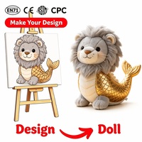Porte-clés personnalisés en forme de sirène, certifiés EN71 CPC, avec logo personnalisé, petits jouets en peluche, boîte surprise en filet