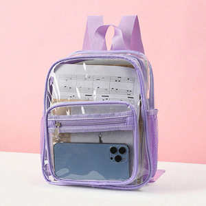 Customizable logo high-quality casual PVC transparent school <b>backpack</b> <b>waterproof</b> transparent <b>backpack</b> zipper - Product Image 5