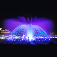 Fuente de agua de jardín de acero inoxidable, fácil Control, precio de fábrica, con música