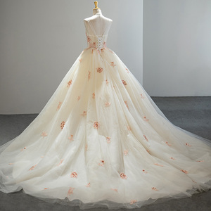 Robe de bal en tulle champagne clair Sfy242 avec bretelles, robe de bal pour Sweet 16, robe de soirée formelle Jancember - Product Image 5